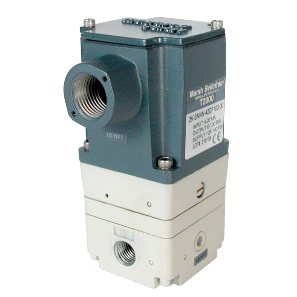 Bellofram Precision Controls Transducer, Electro-Pneumatic, Type I/P, T2000, 0-100 psi, 4-20mA, Intr. Safe 2KSNNF42DF10000 - main